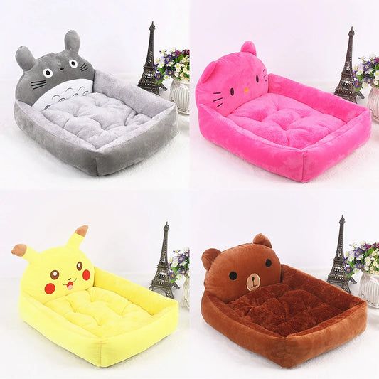 "Winter Warm Cartoon Pet Bed Sofa"