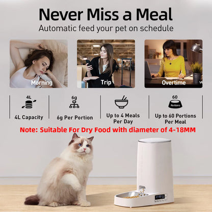 ROJECO Smart Automatic Pet Feeder