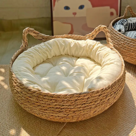 Rattan Cat Basket Bed