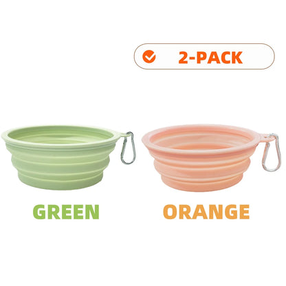 Collapsible Silicone Pet Travel Bowls