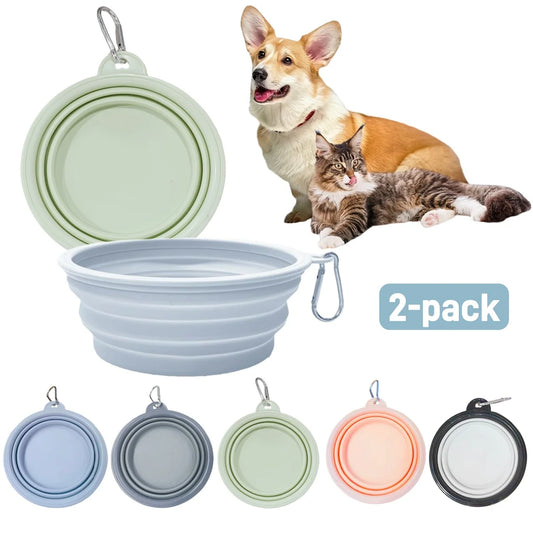 Collapsible Silicone Pet Travel Bowls