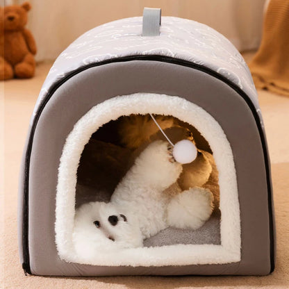 Warm Detachable Dog House Bed