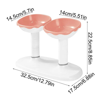 Adjustable Double Pet Feeding Bowl