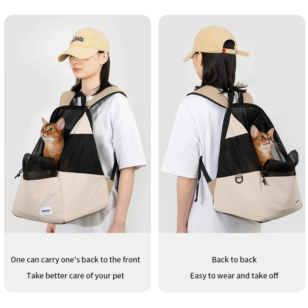 Breathable Canvas Pet Travel Backpack