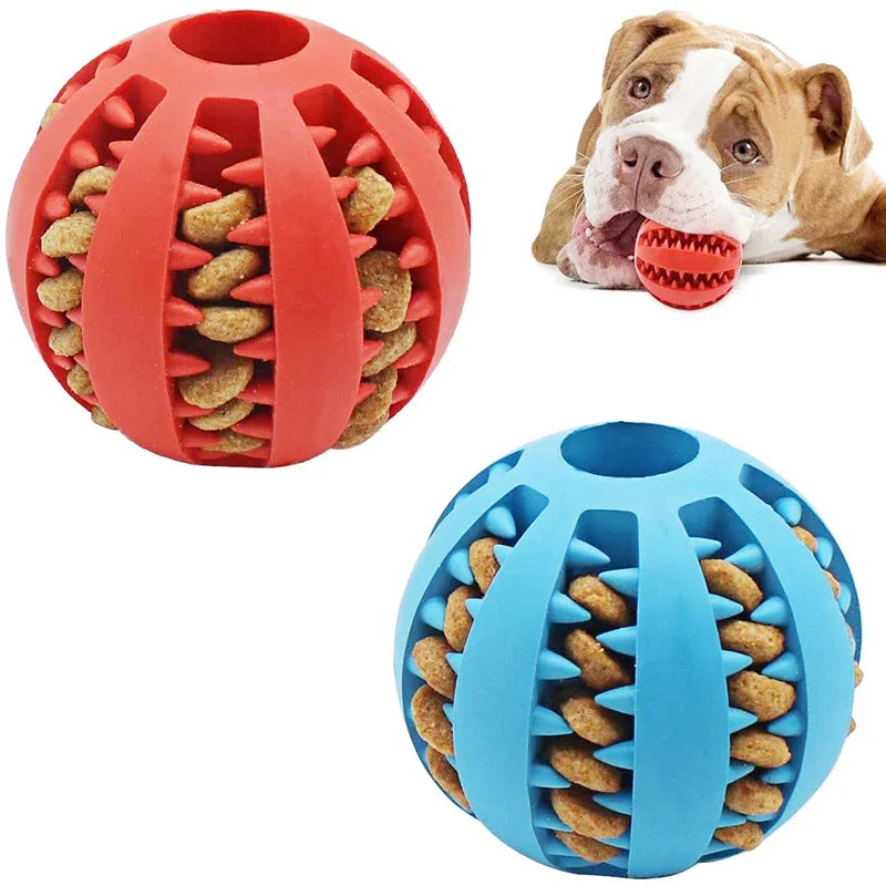 Interactive Rubber Dog Chew Ball