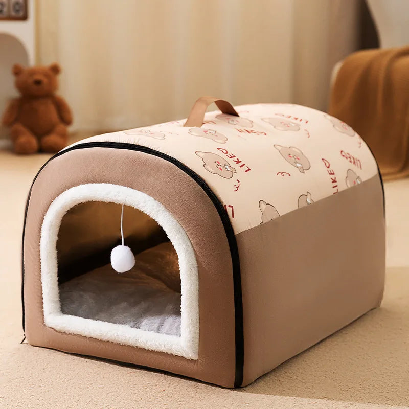 Warm Detachable Dog House Bed