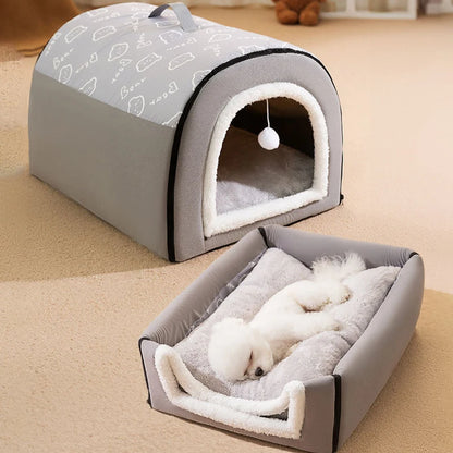 Warm Detachable Dog House Bed