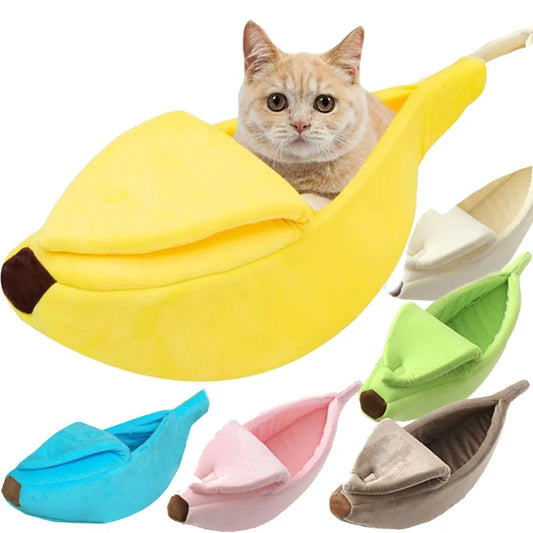 Warm Banana Shaped Pet Bed