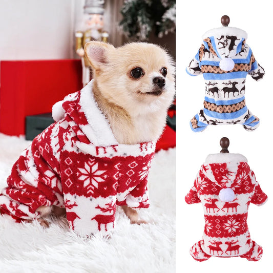 Christmas Fleece Dog Pajamas