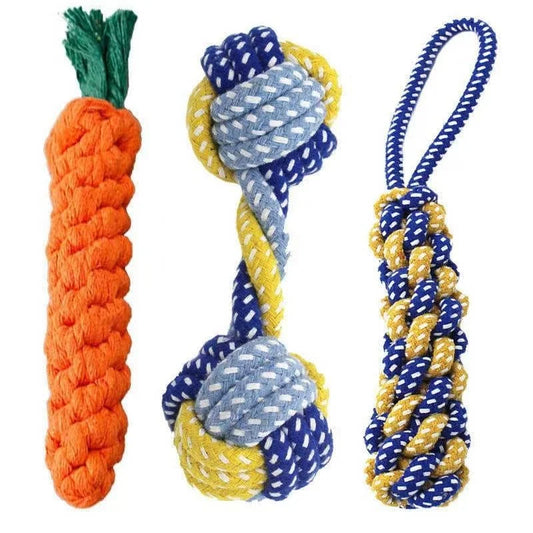 Carrot Knot Rope Dog Chew Toy