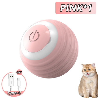 Automatic Rolling Cat Ball with Faux Tail