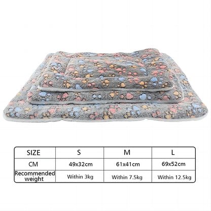 "Thickened Flannel Pet Bed Mat"