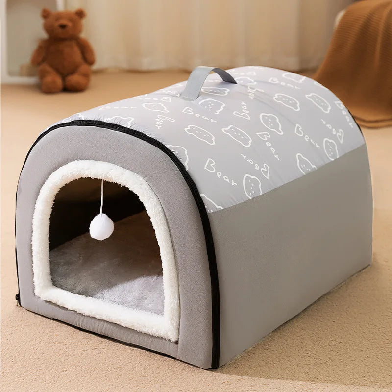 Warm Detachable Dog House Bed