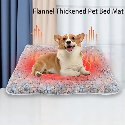 "Thickened Flannel Pet Bed Mat"