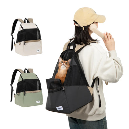 Breathable Canvas Pet Travel Backpack