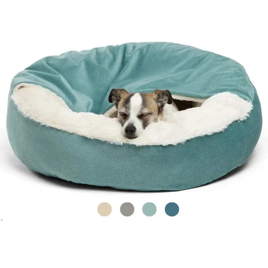 Orthopedic Hooded Dog Bed with Blanket